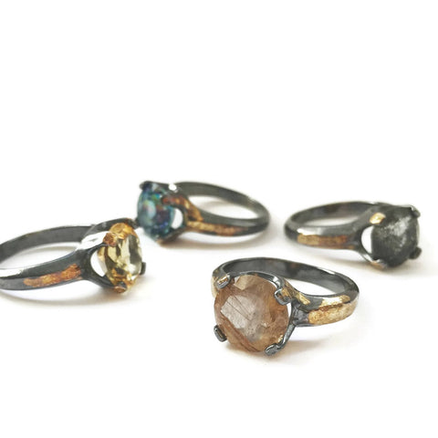 Round Cocktail Ring - Choose Your Stone